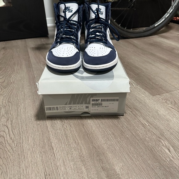Nike Navy and White High-Top Sneakers main image 7
